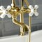 Kingston Brass AE111T7 Deck Mount Clawfoot Tub Faucet, Brushed Brass AE111T7 - alternate 4